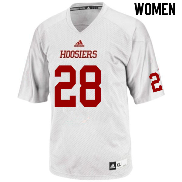 Women #28 Charlie Spegal Indiana Hoosiers College Football Jerseys Sale-White